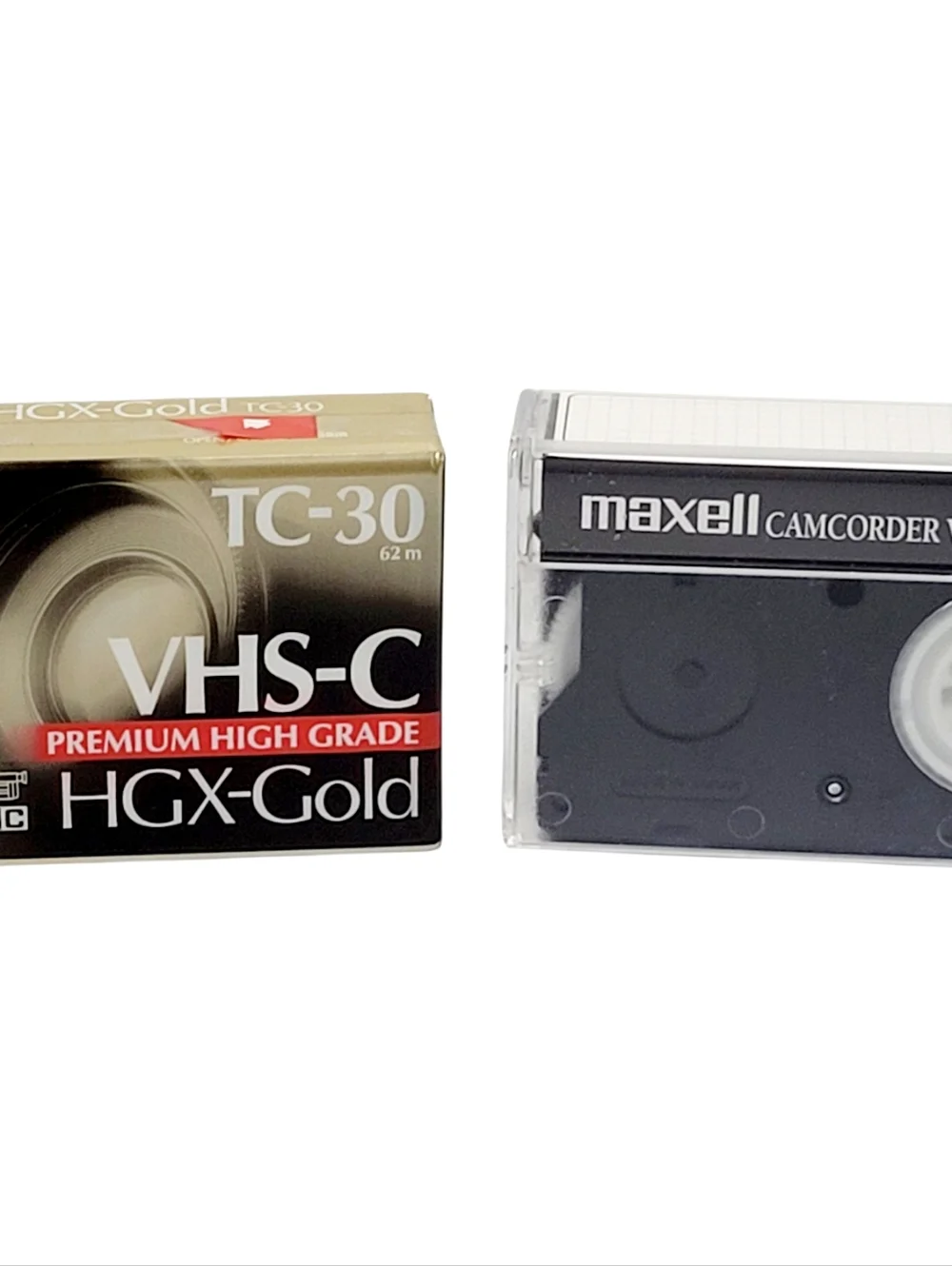 (Lot Of 2) Maxell HGX Gold TC-30 VHSC Premium High Grade Videotape Cassette Tape